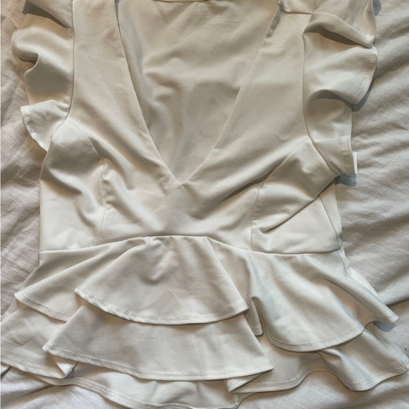 (3 tops for $20) Rally Peplum Ruffle Top - Picture 2 of 2